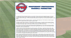 Desktop Screenshot of independentprofessionalbaseballfederation.com