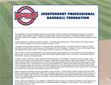 Tablet Screenshot of independentprofessionalbaseballfederation.com